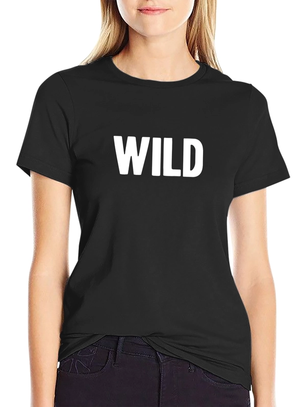 Wild Graphic Print Black T-Shirt