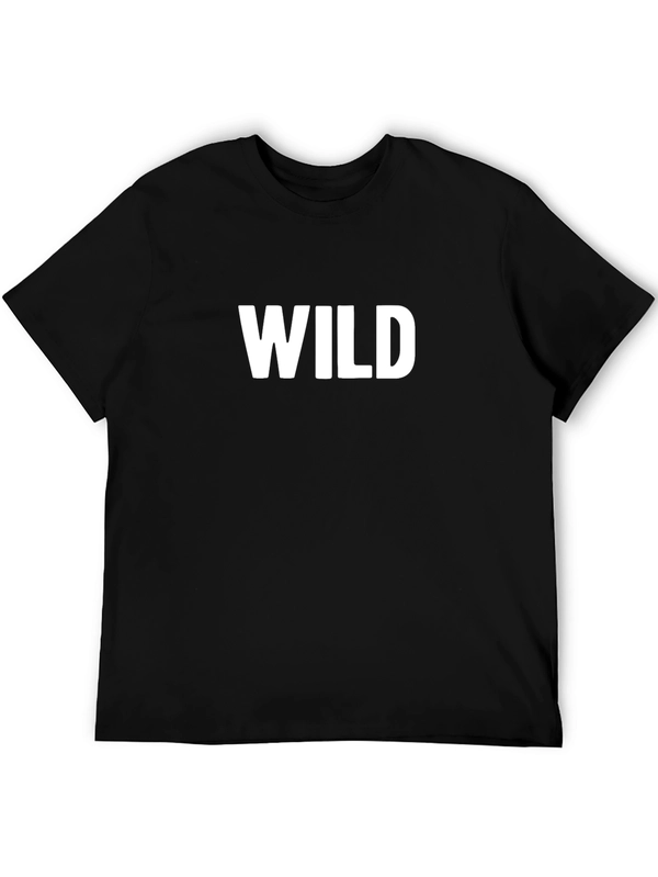 Wild Graphic Print Black T-Shirt
