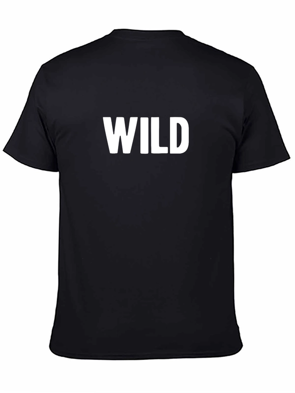 Wild Graphic Print Black T-Shirt