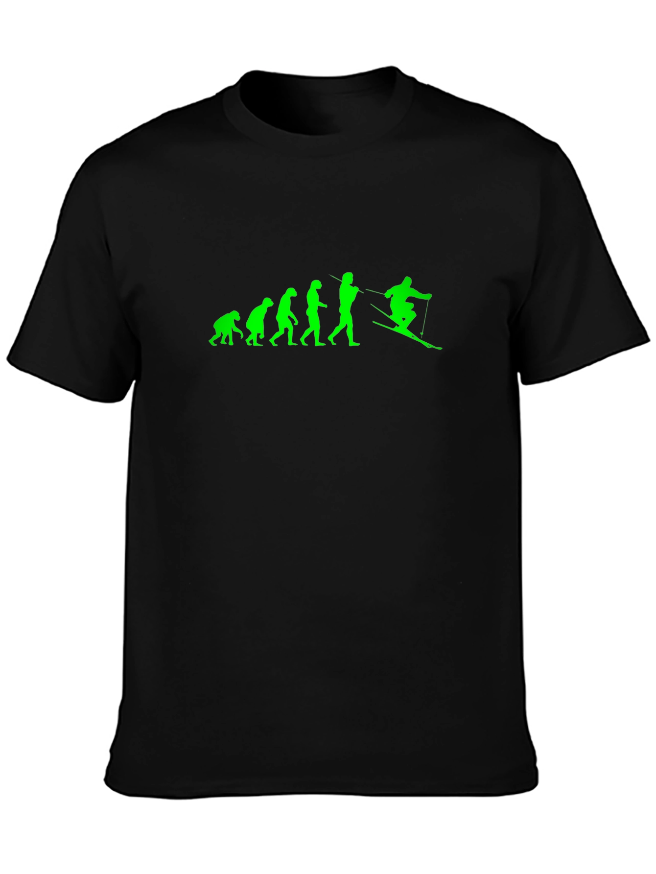 Evolution of Skiing T-Shirt - Black