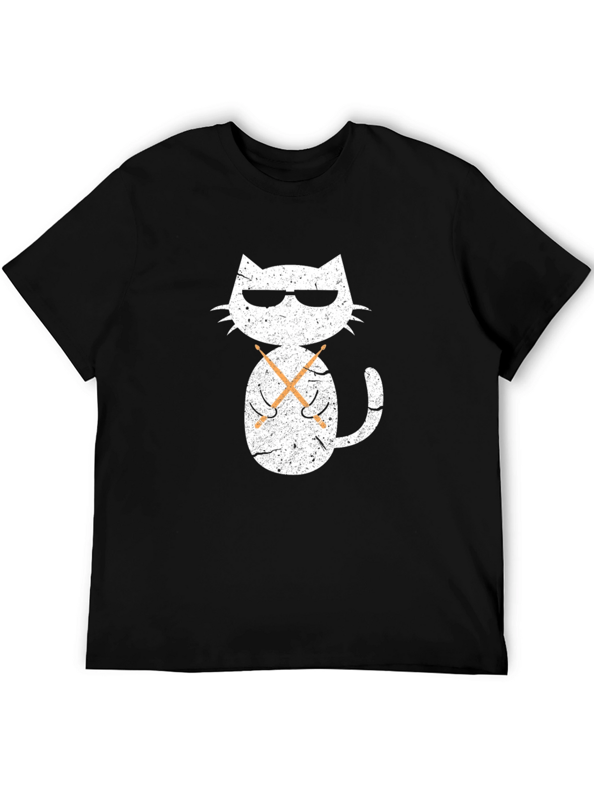 Cool Cat Drummer Graphic T-Shirt