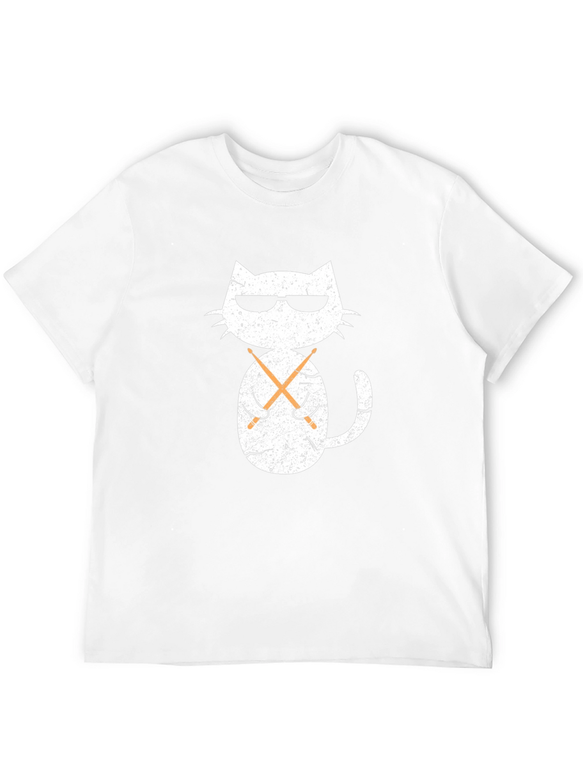 Cool Cat Drummer Graphic T-Shirt