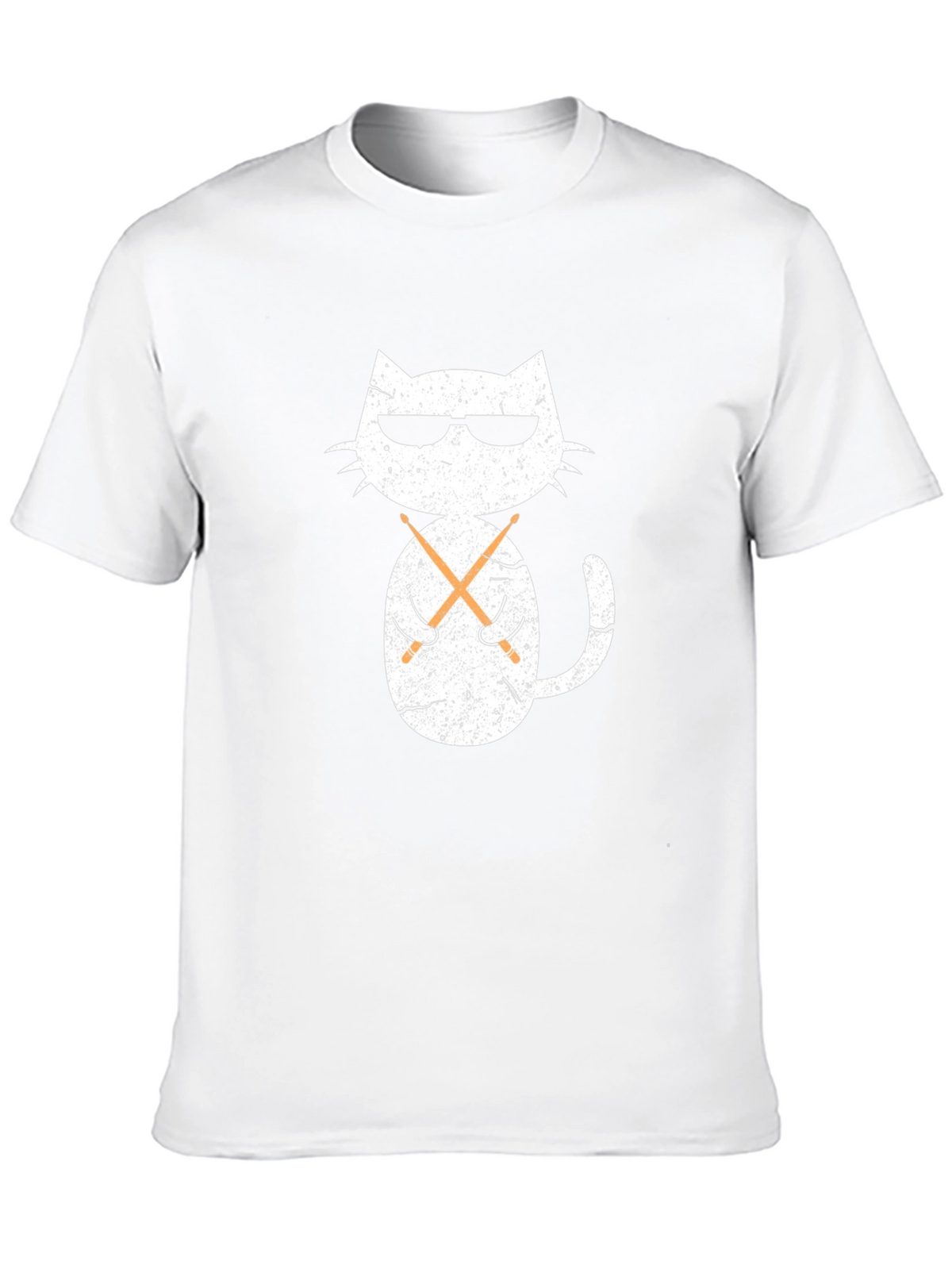 Cool Cat Drummer Graphic T-Shirt