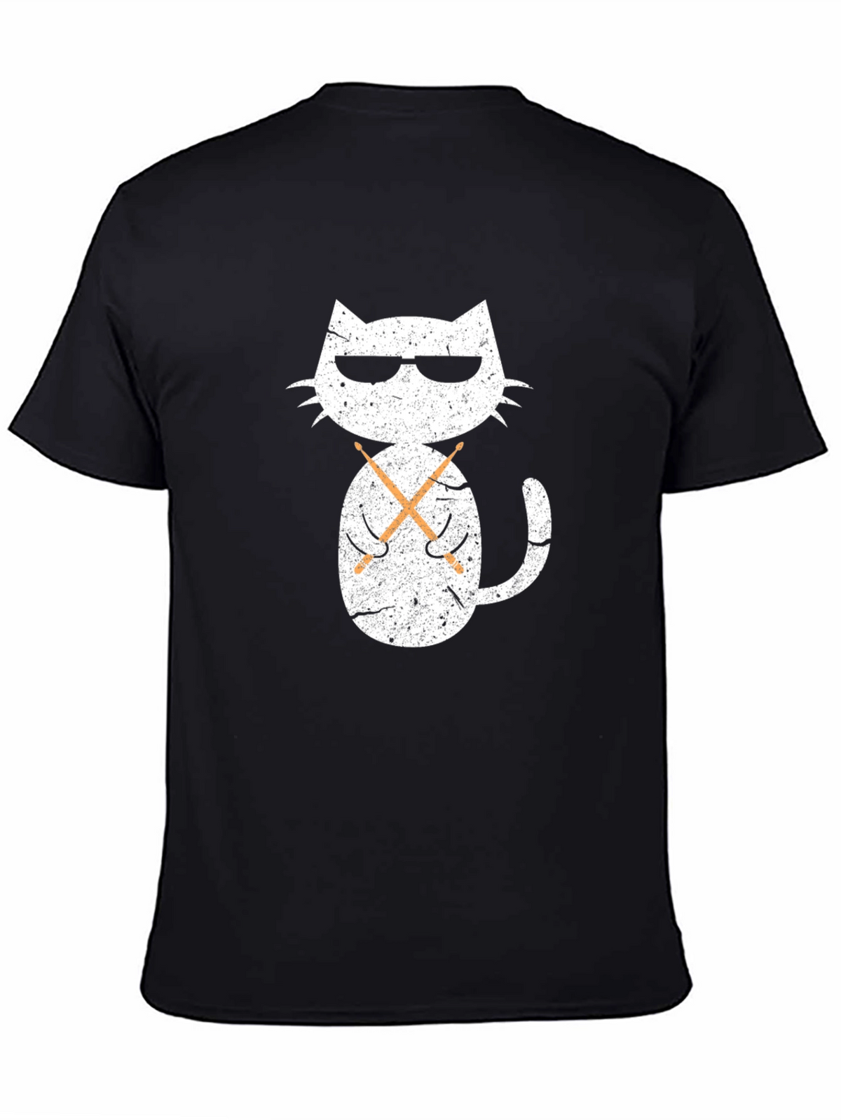 Cool Cat Drummer Graphic T-Shirt