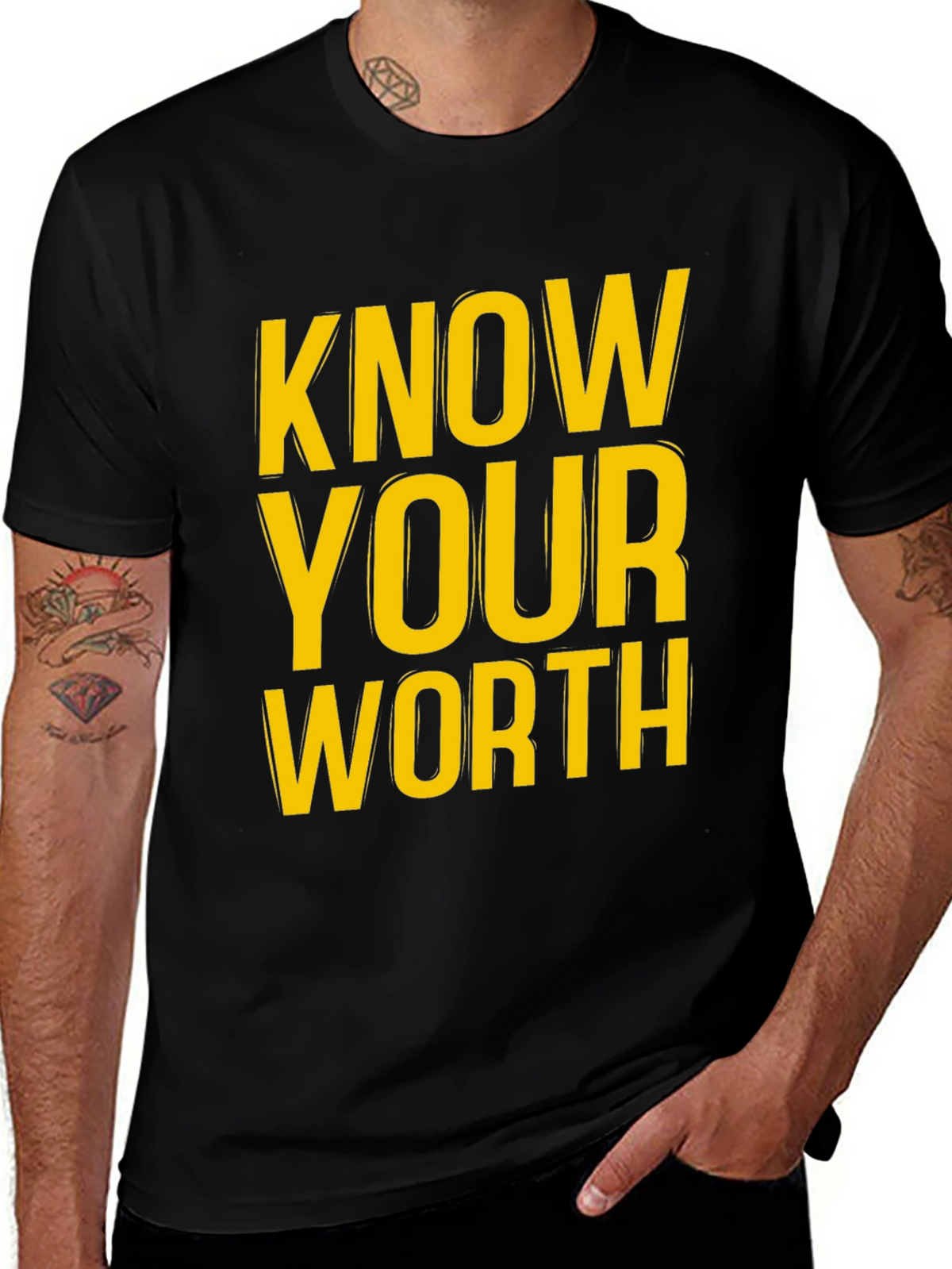 Know Your Worth Graphic Print T-Shirt