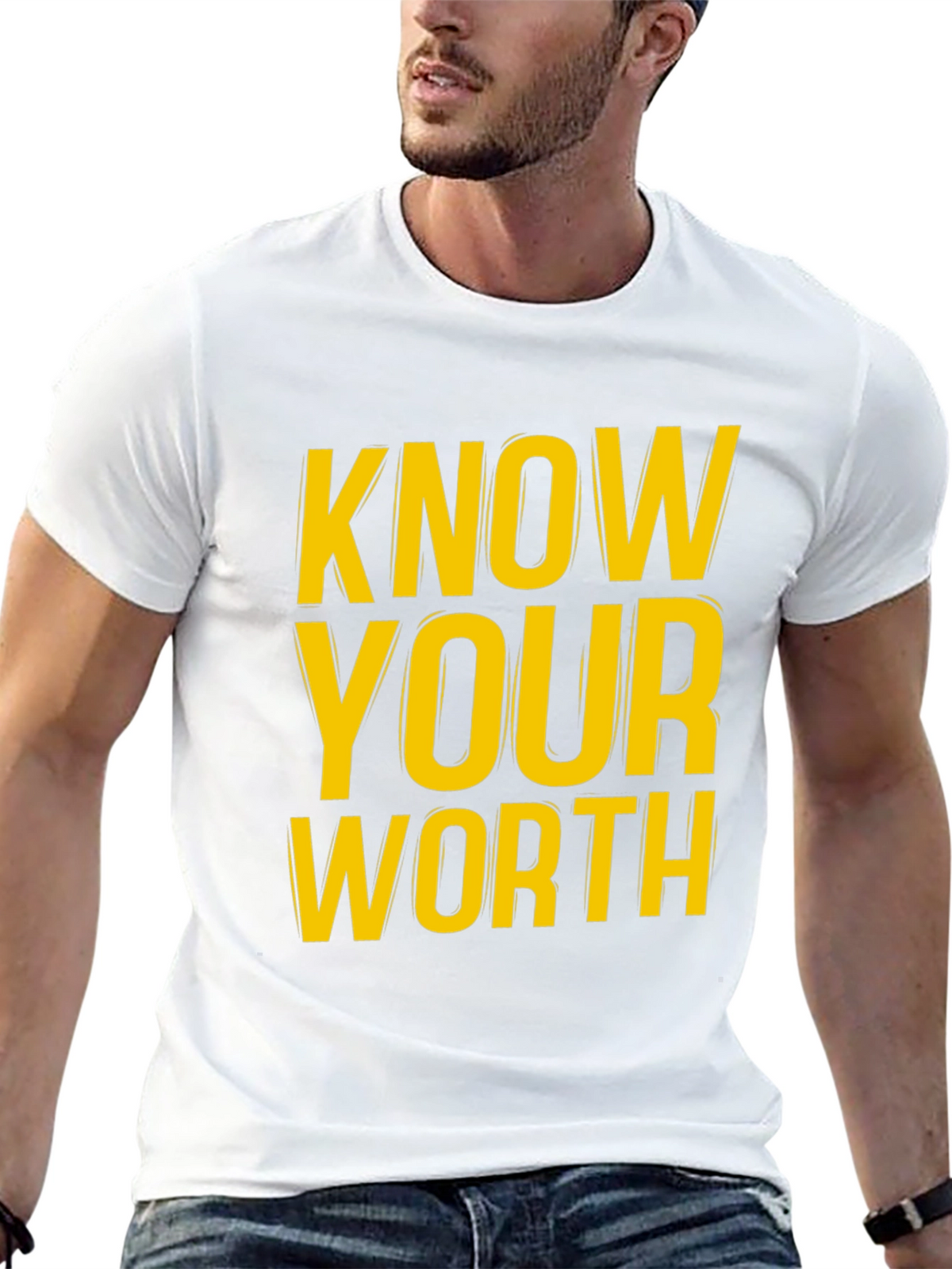 Know Your Worth Graphic Print T-Shirt