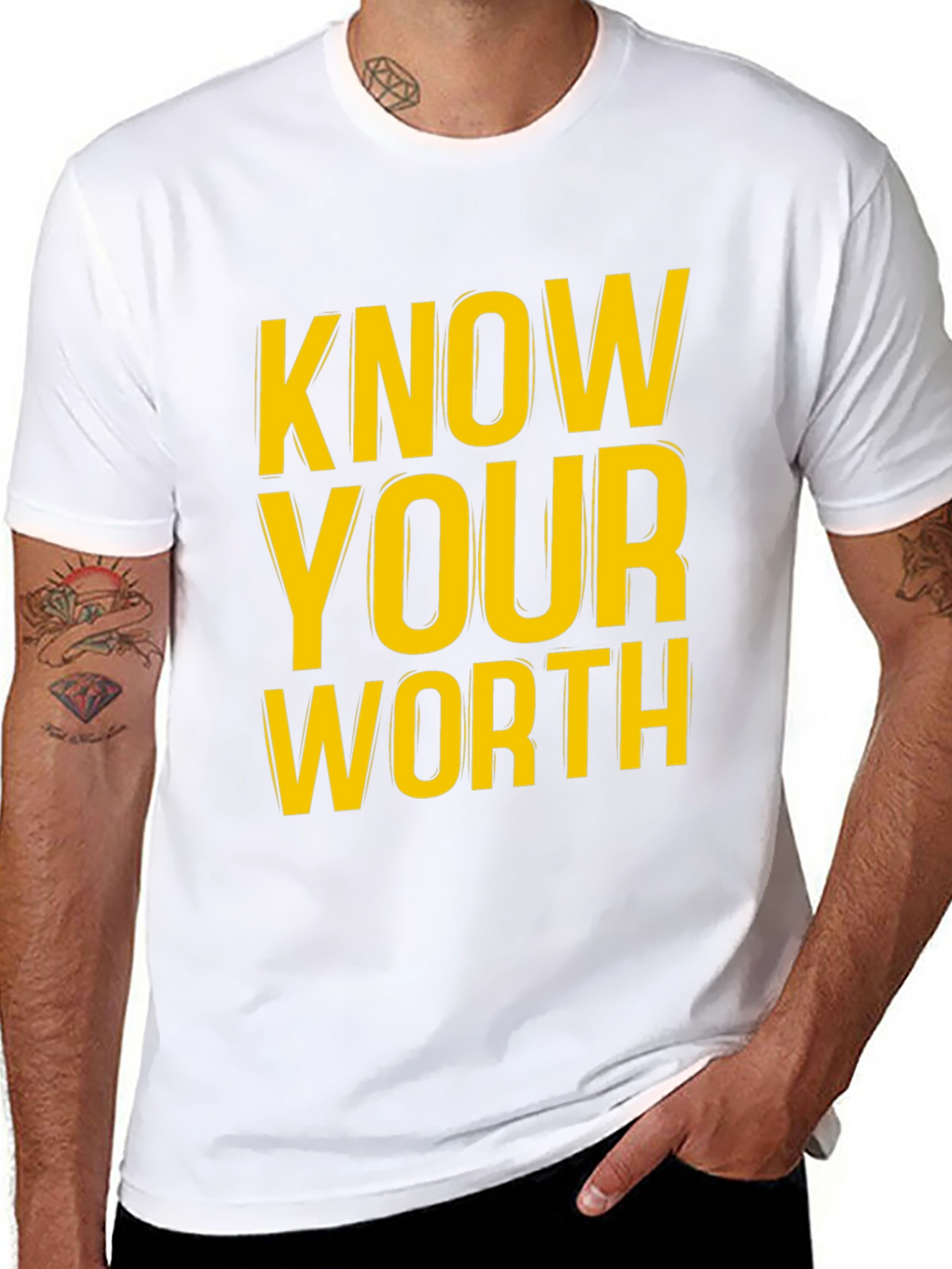 Know Your Worth Graphic Print T-Shirt