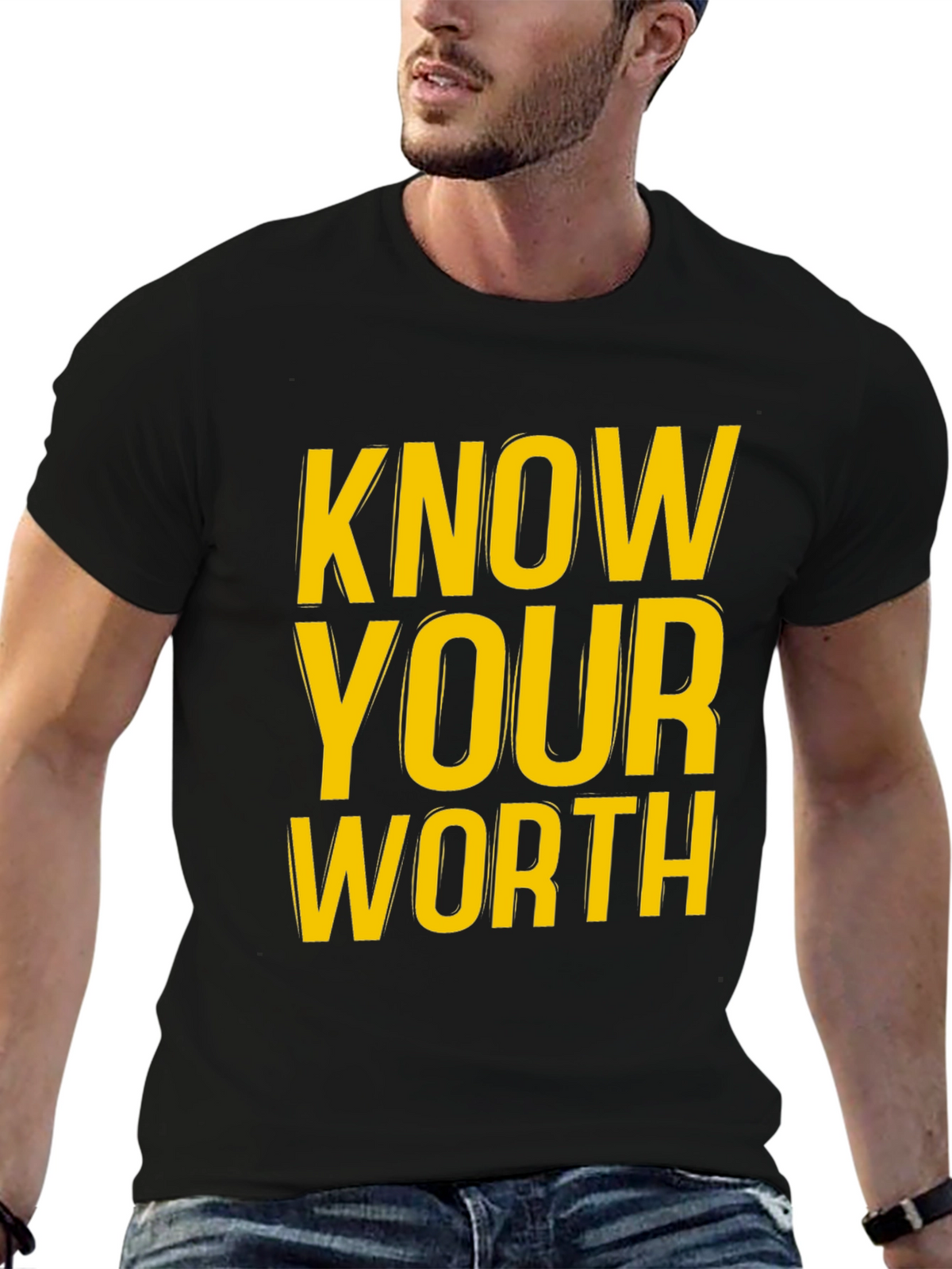 Know Your Worth Graphic Print T-Shirt