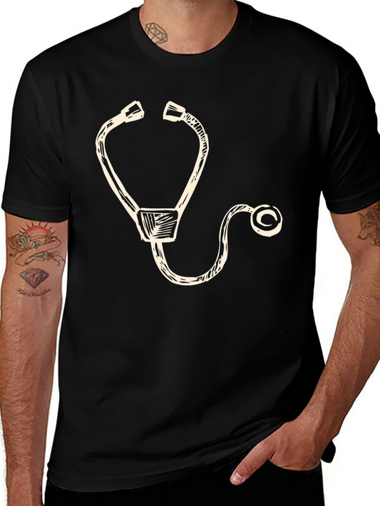 Stethoscope Graphic T-Shirt - Medical Profession Tee