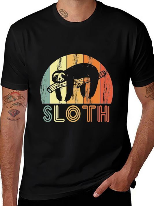 Retro Sloth Guitar T-Shirt