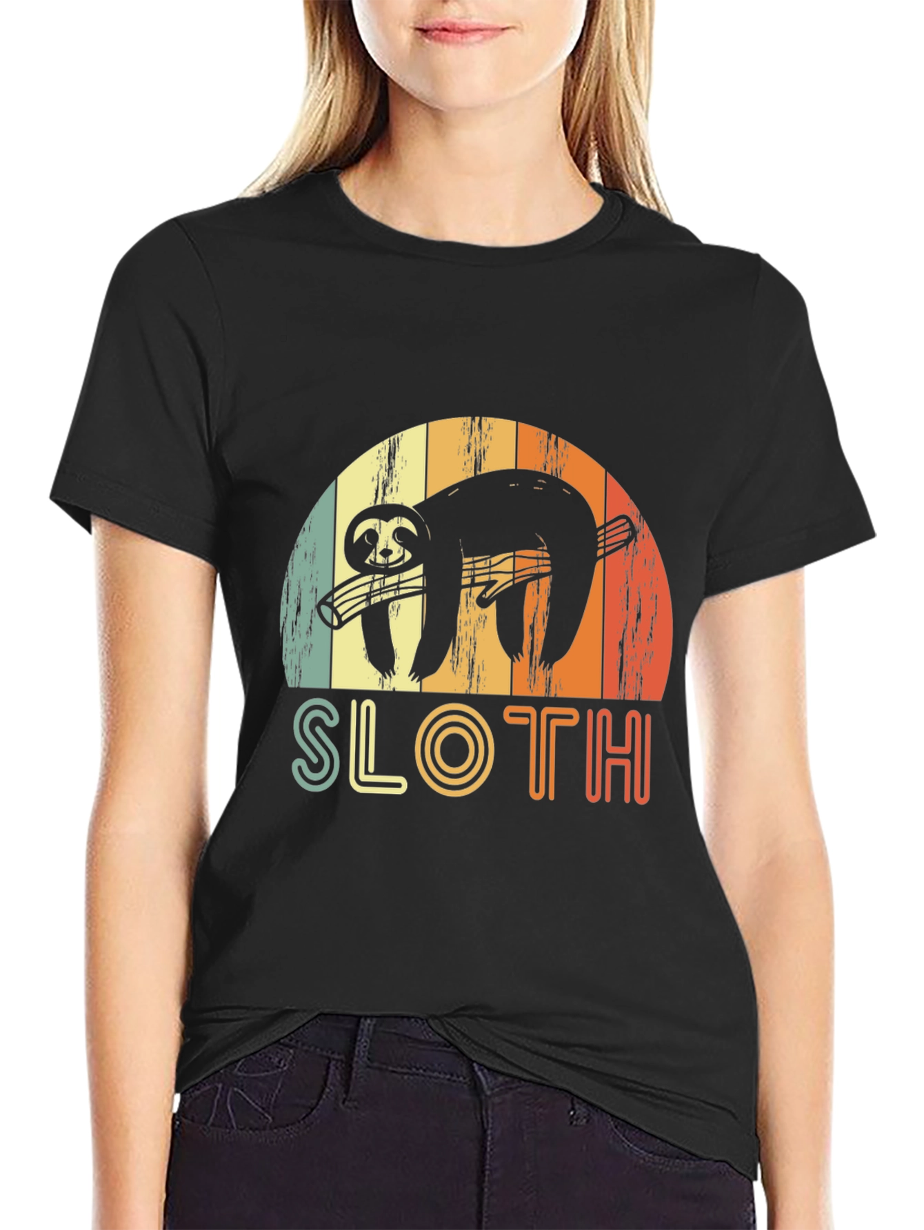 Retro Sloth Guitar T-Shirt