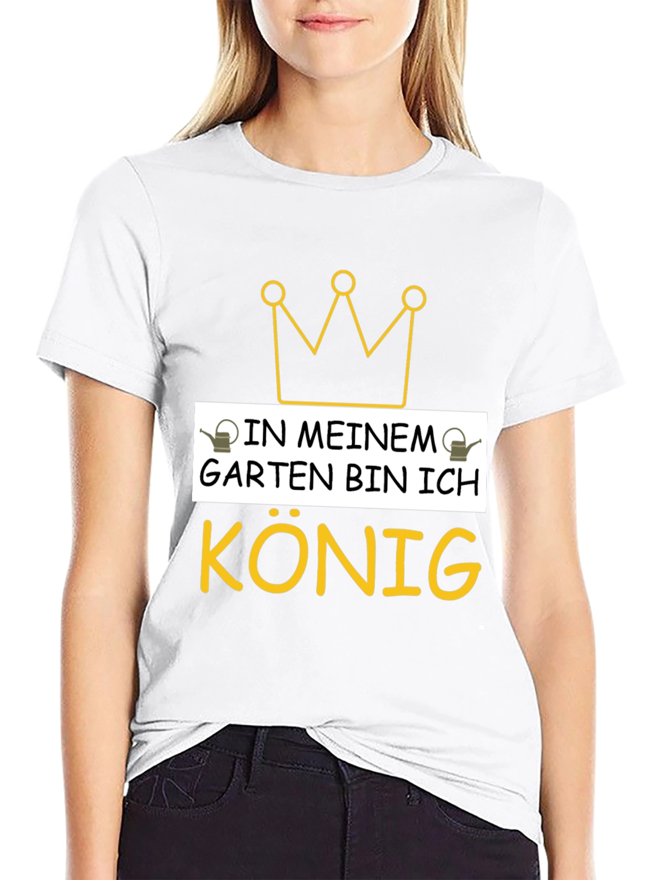 In Meinem Garten Bin Ich Konig Black T-Shirt