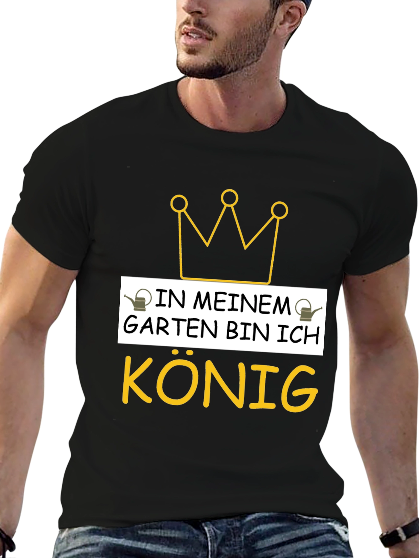 In Meinem Garten Bin Ich Konig Black T-Shirt