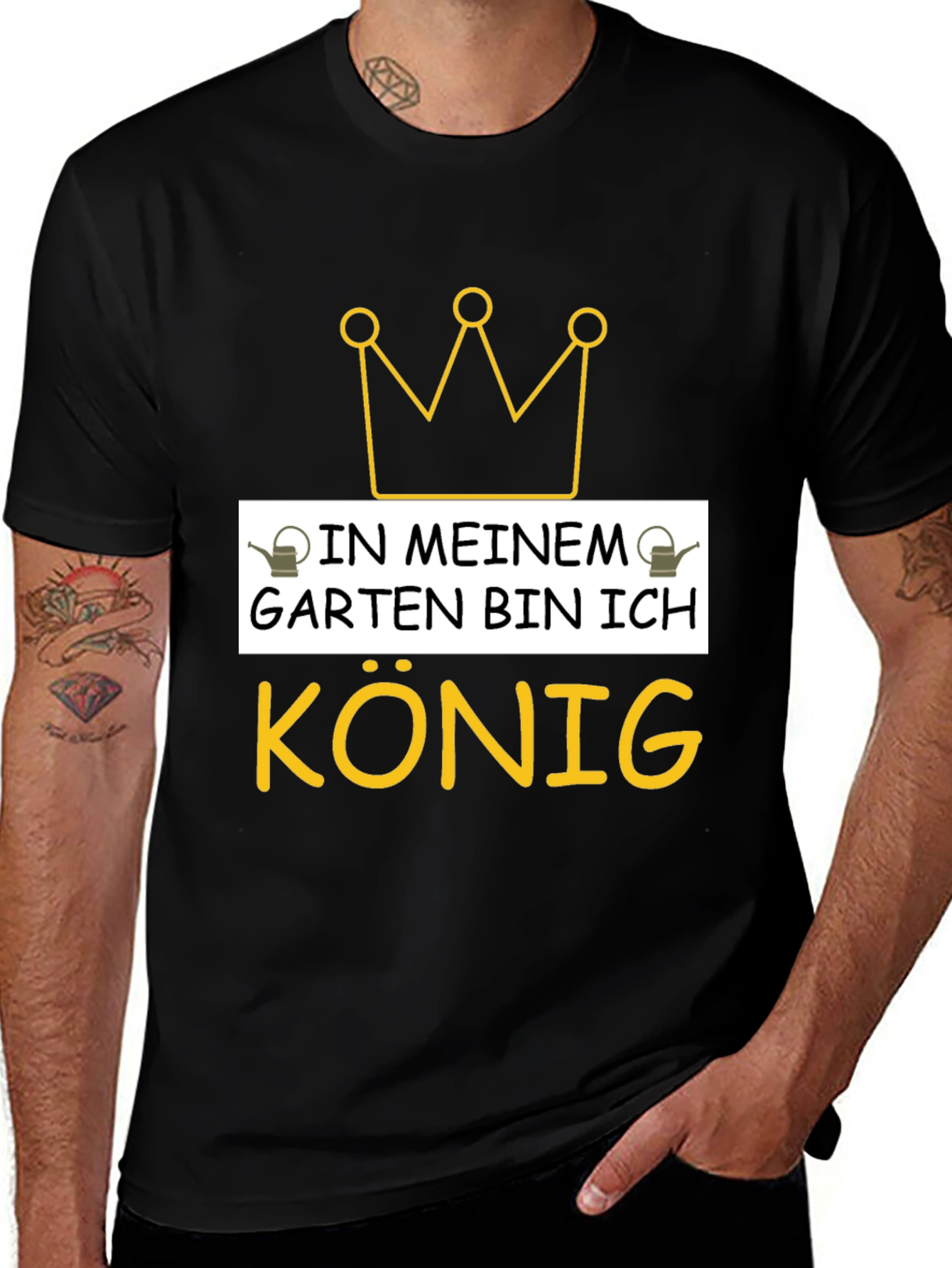 In Meinem Garten Bin Ich Konig Black T-Shirt