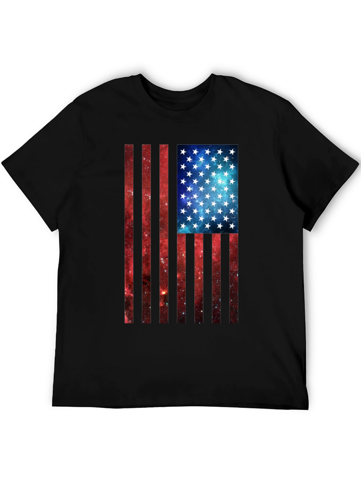 American Flag Galaxy Graphic Tee