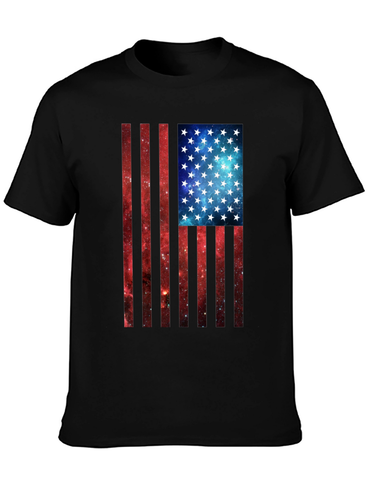 American Flag Galaxy Graphic Tee