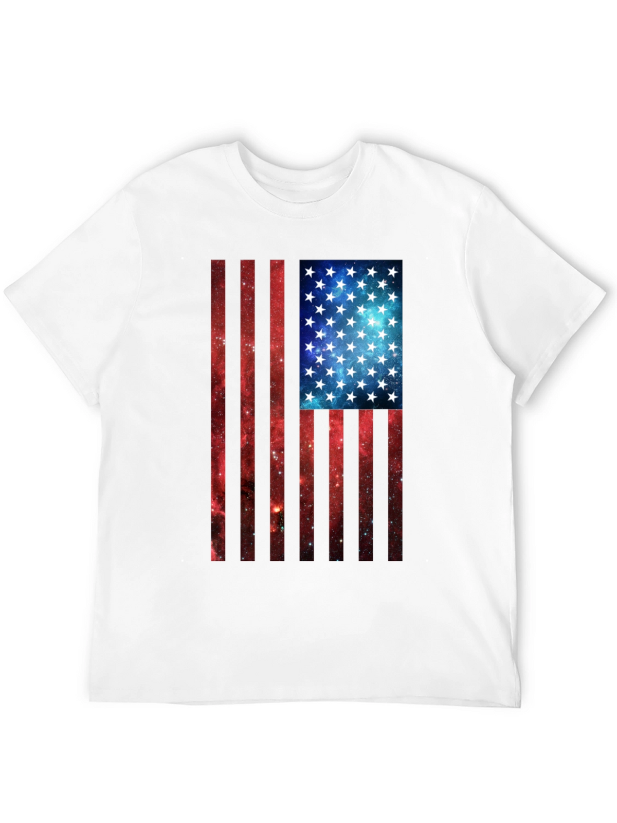 American Flag Galaxy Graphic Tee