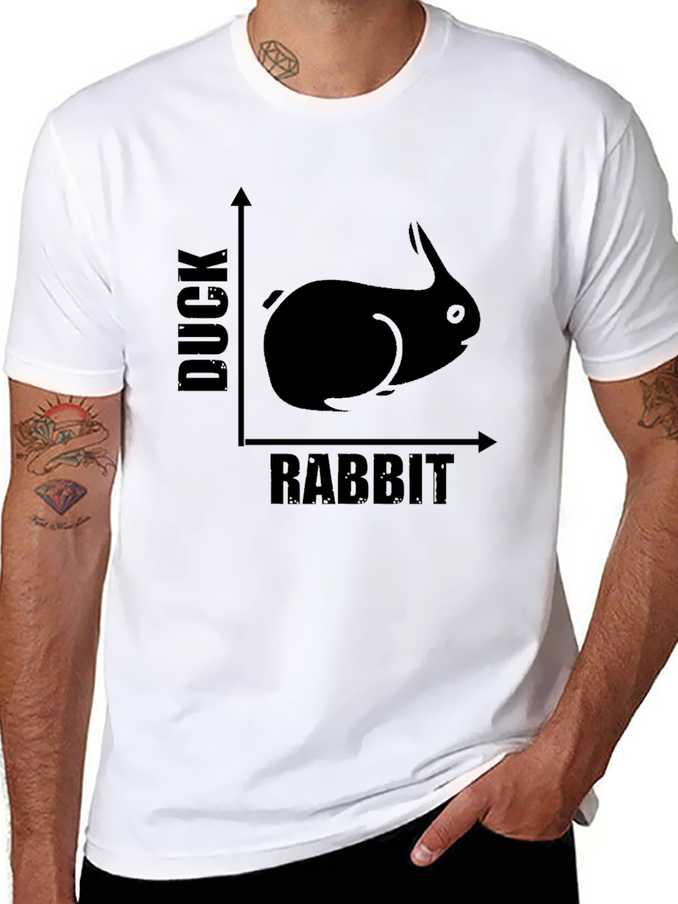 Duck Rabbit Illusion T-Shirt - Funny Optical Graphic Tee