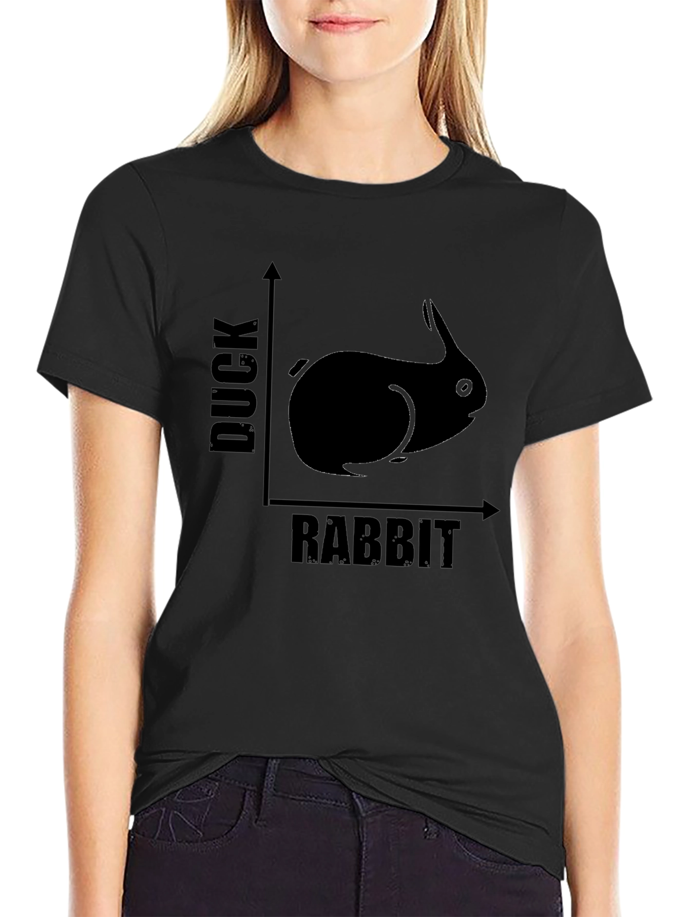 Duck Rabbit Illusion T-Shirt - Funny Optical Graphic Tee