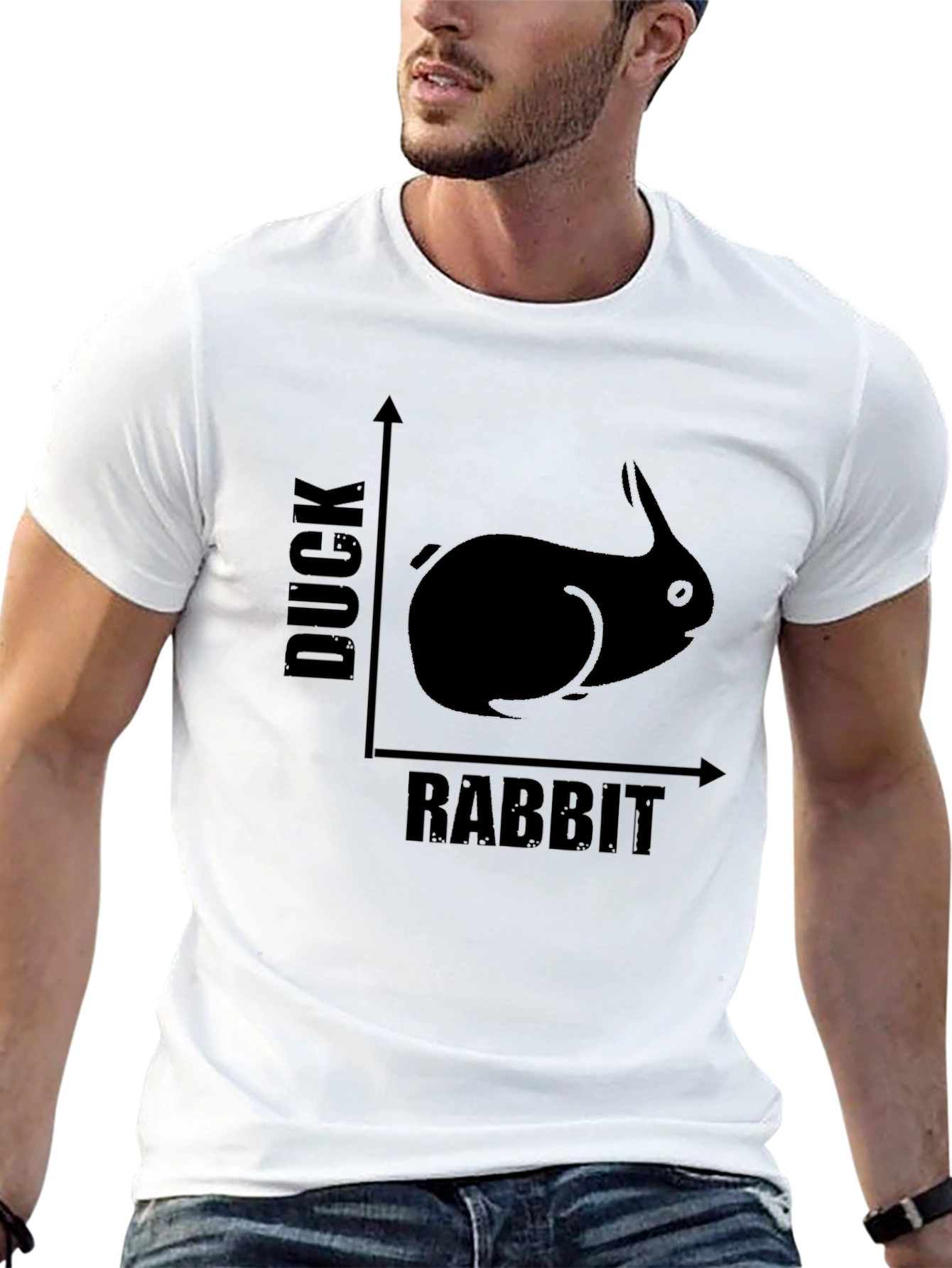 Duck Rabbit Illusion T-Shirt - Funny Optical Graphic Tee