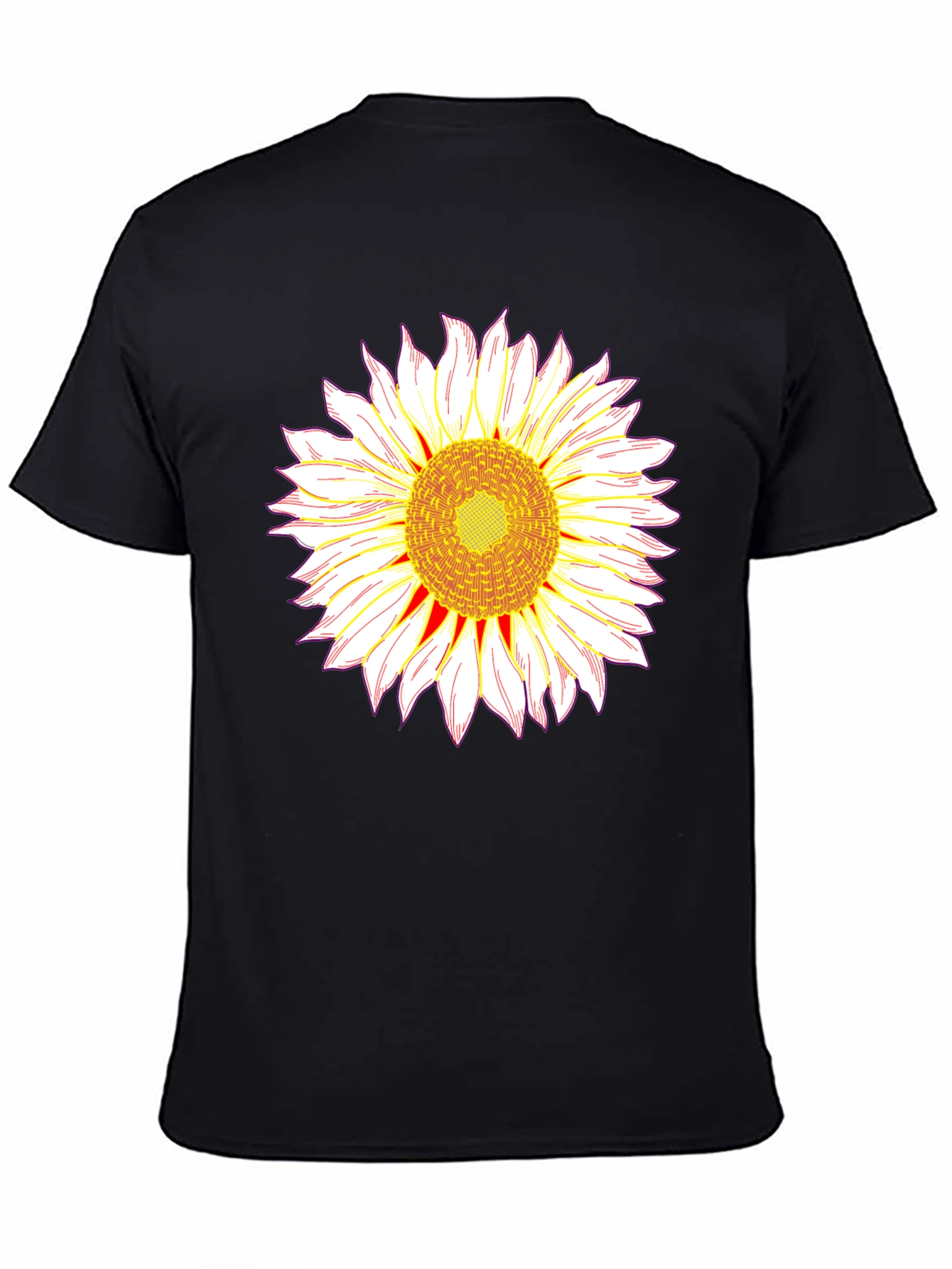 Sunflower Graphic T-Shirt - Bold Black Tee