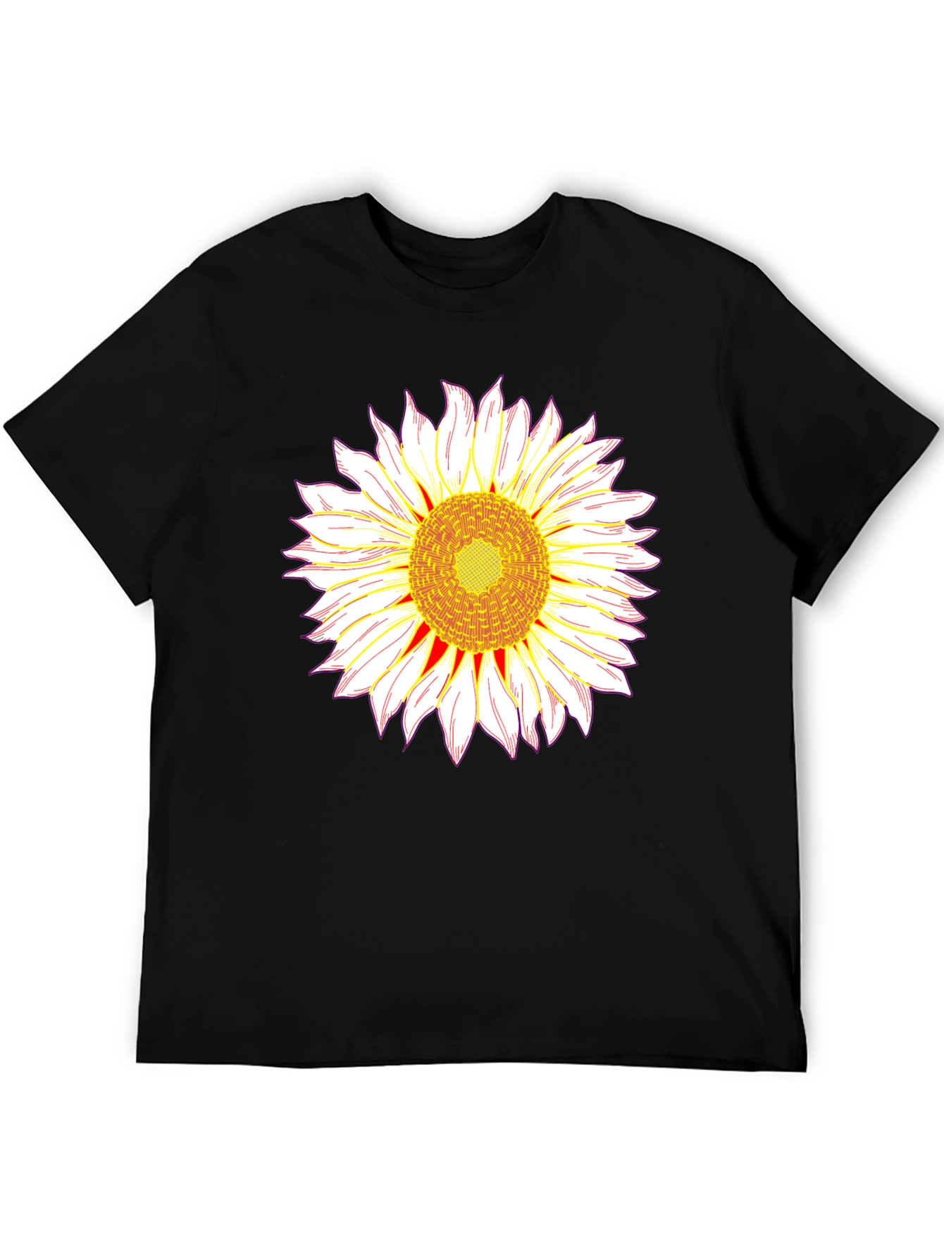 Sunflower Graphic T-Shirt - Bold Black Tee