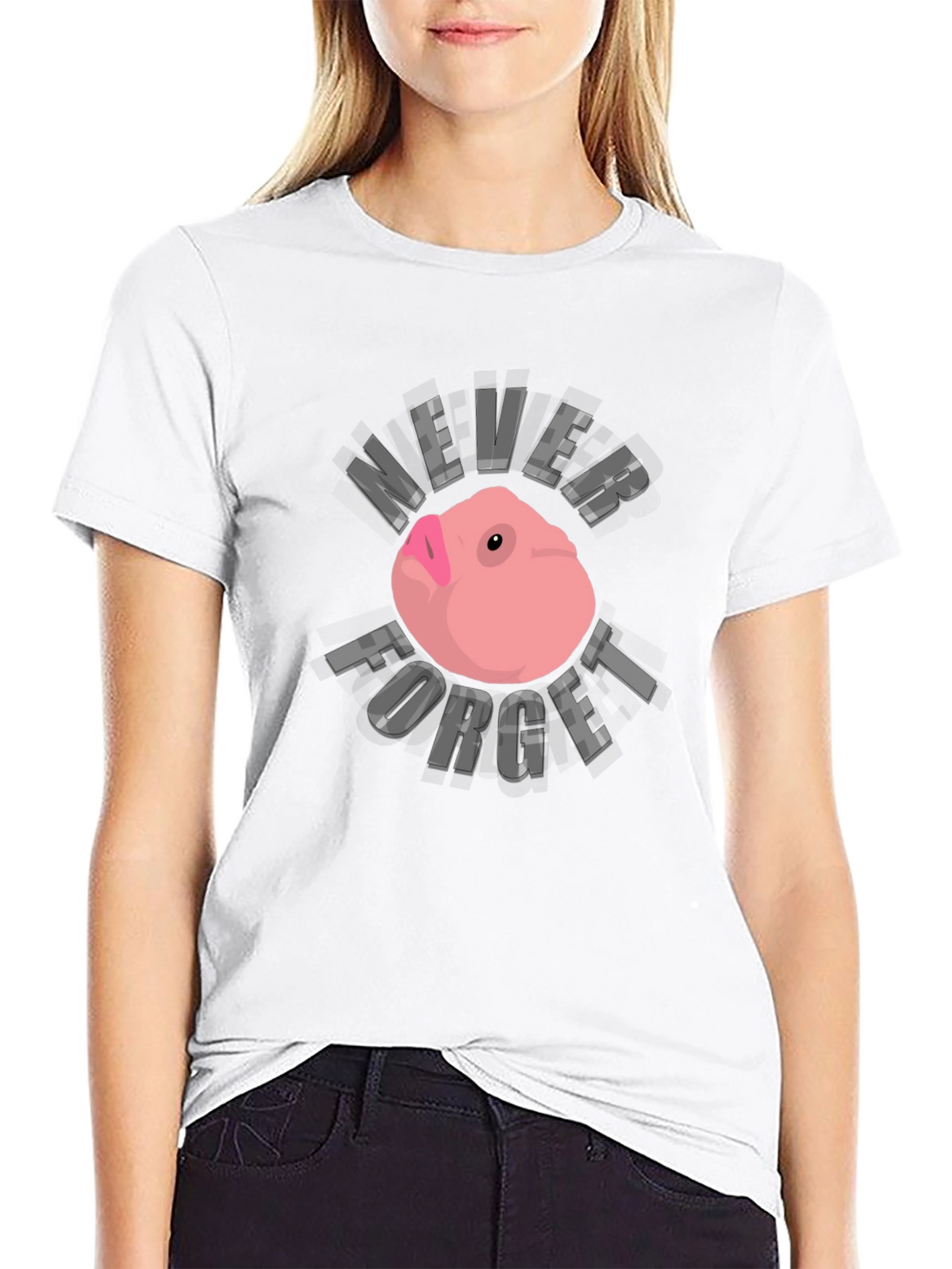 Never Forget Funny Guinea Pig Black T-Shirt