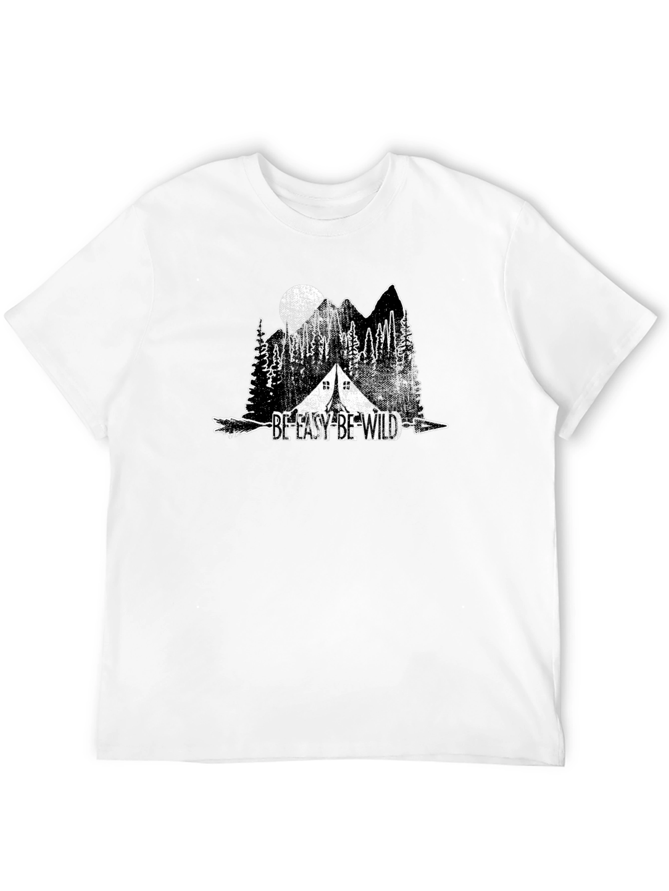 Be Easy Be Wild Black Graphic Tee