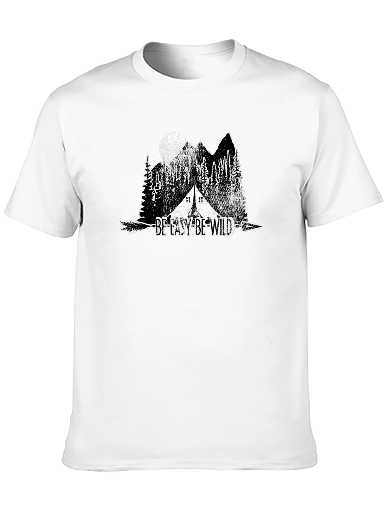 Be Easy Be Wild Black Graphic Tee
