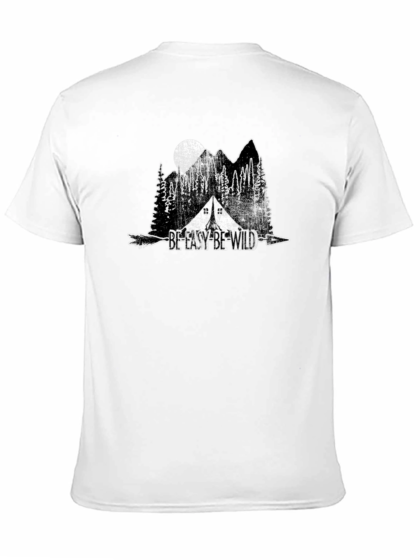 Be Easy Be Wild Black Graphic Tee
