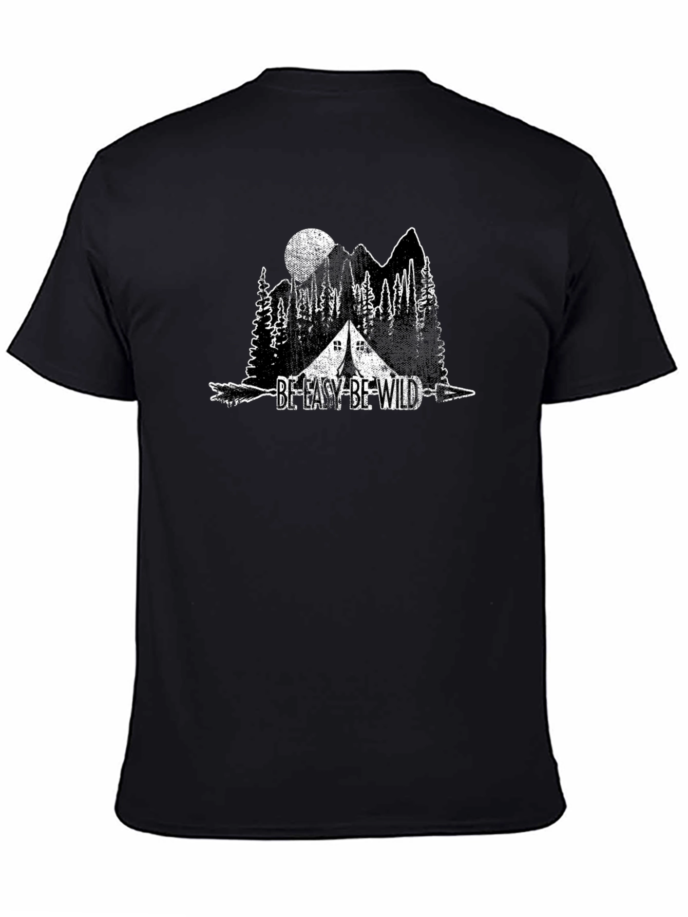 Be Easy Be Wild Black Graphic Tee