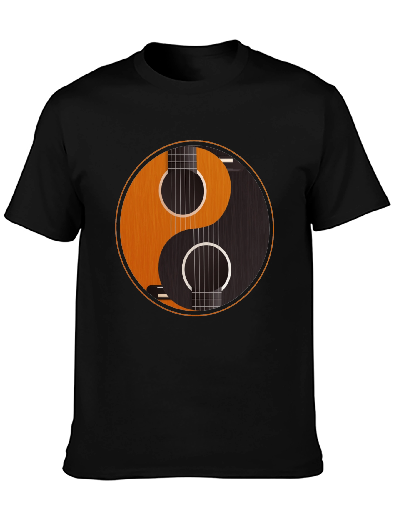 Yin Yang Guitar Graphic Tee - Harmony & Music