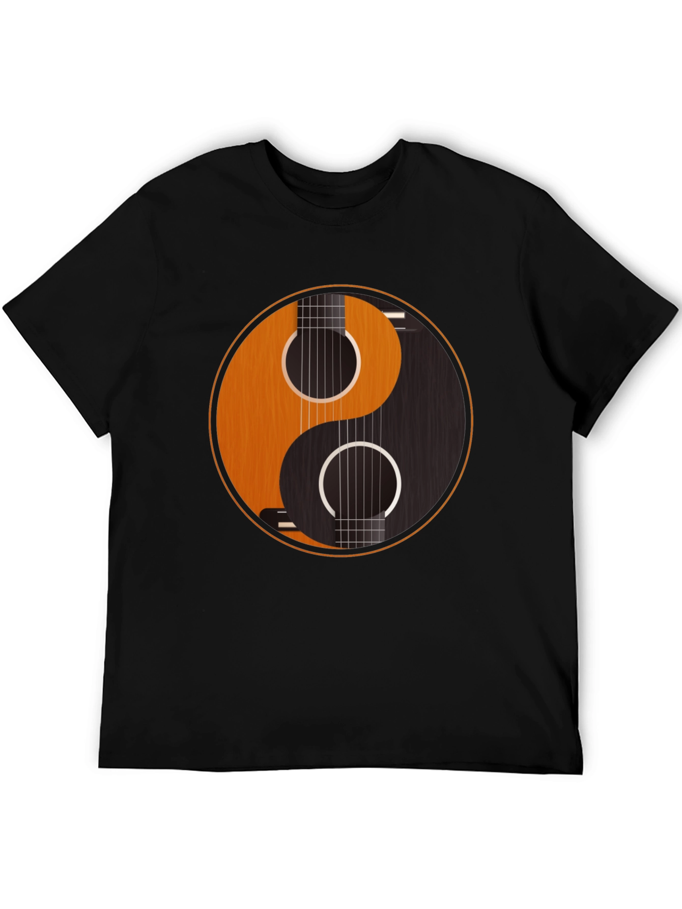 Yin Yang Guitar Graphic Tee - Harmony & Music