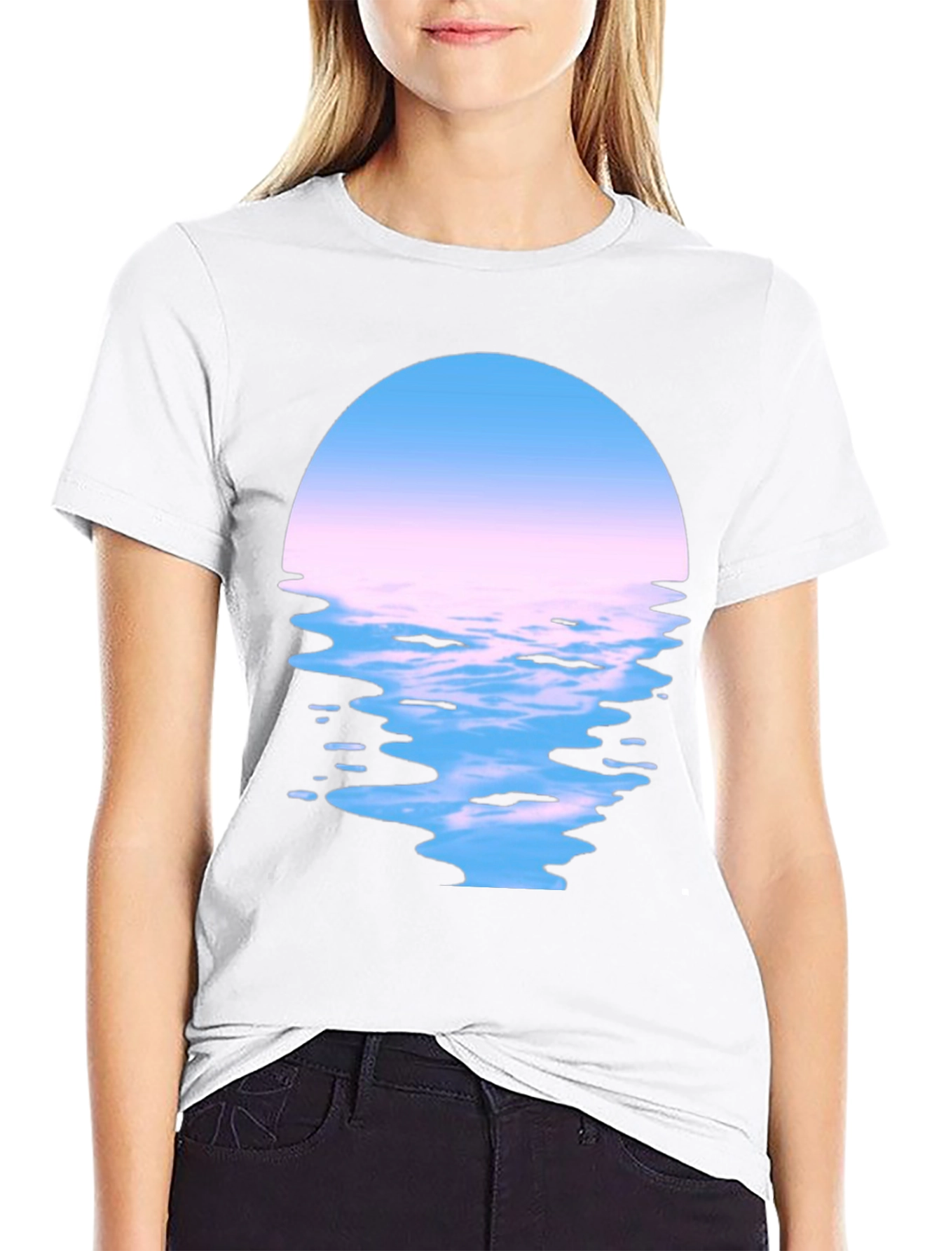 Sunset Reflection Graphic Tee - Soft Cotton