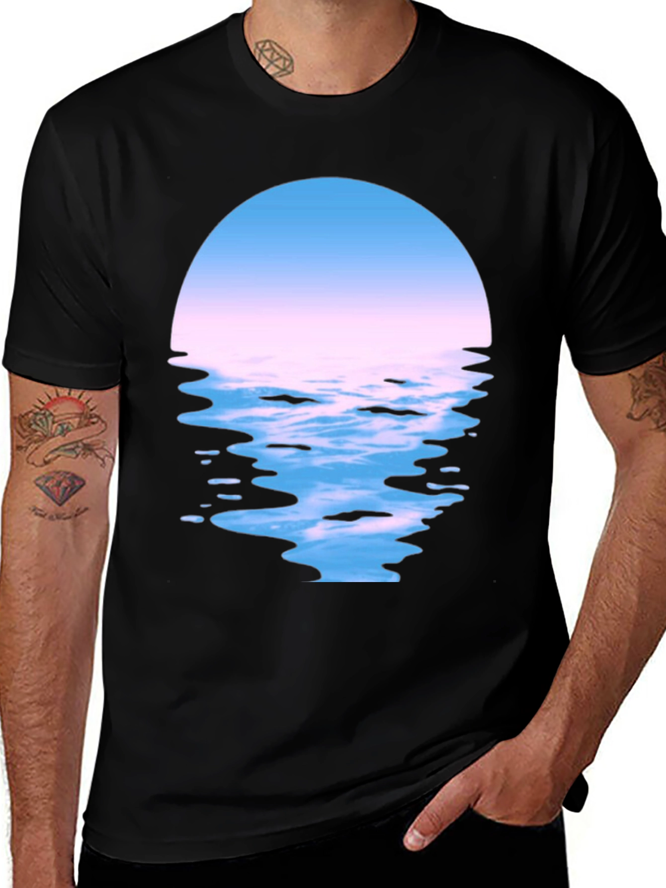 Sunset Reflection Graphic Tee - Soft Cotton