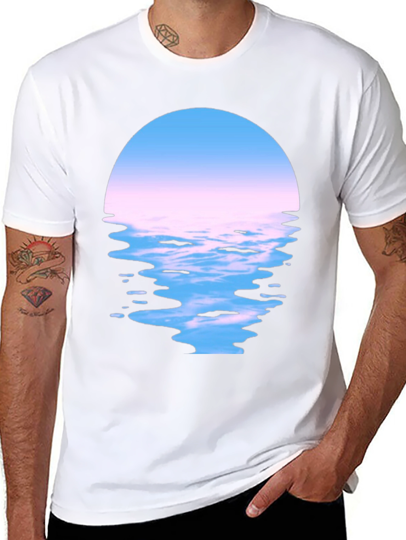 Sunset Reflection Graphic Tee - Soft Cotton