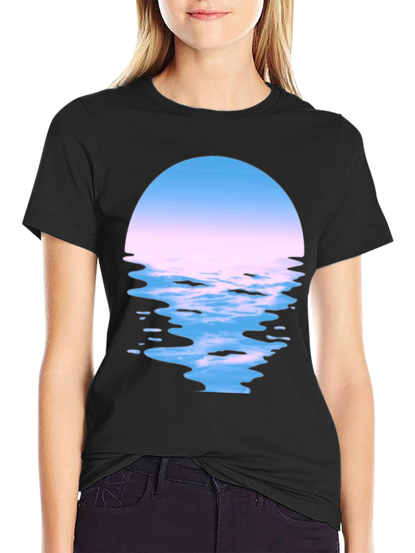 Sunset Reflection Graphic Tee - Soft Cotton