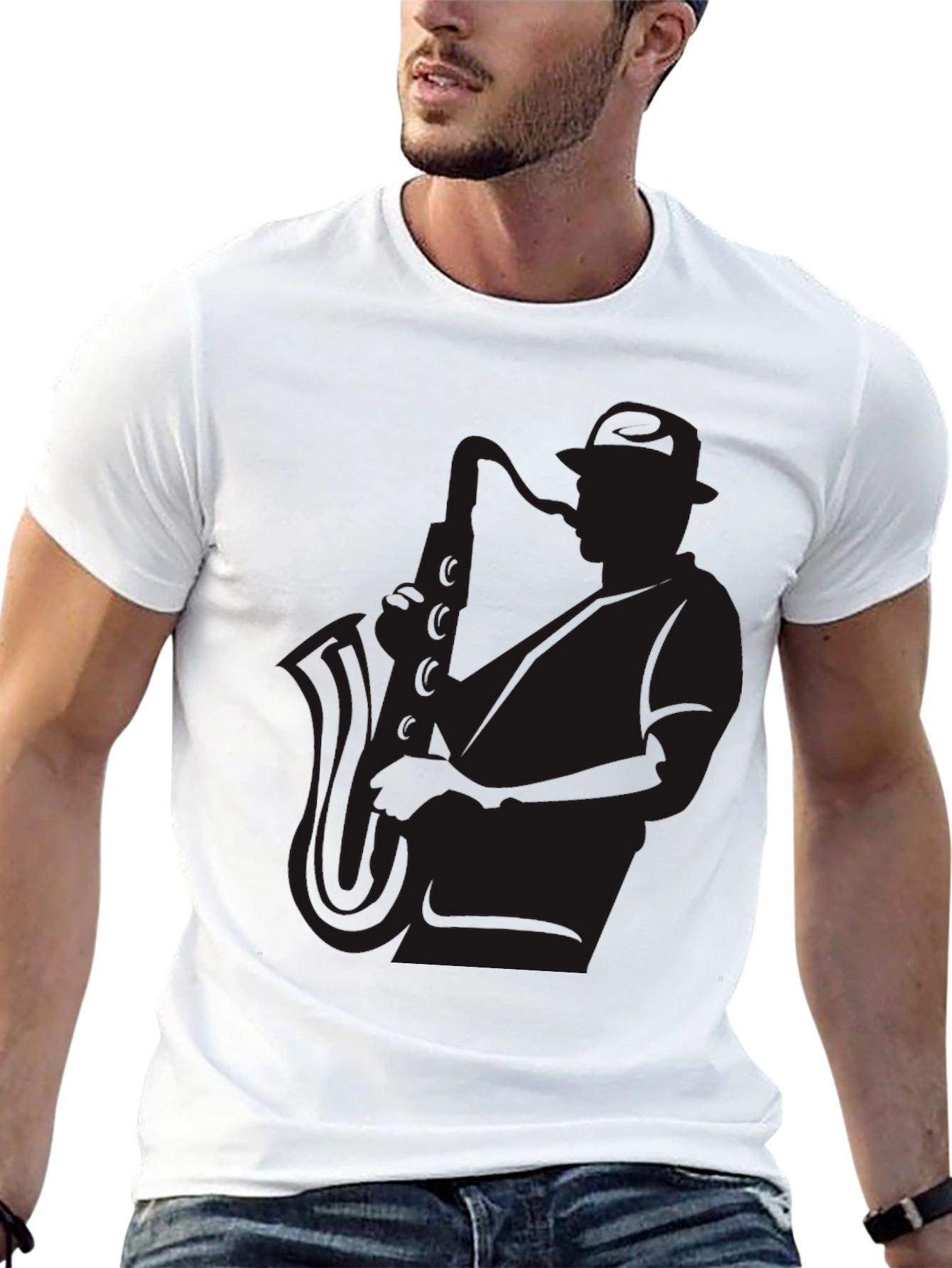 Classic Black Cotton Crew Neck T-Shirt