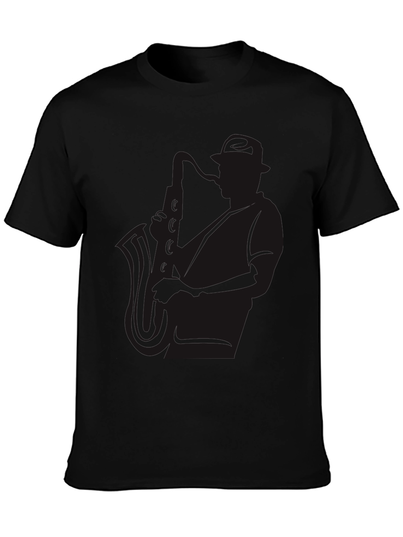 Classic Black Cotton Crew Neck T-Shirt