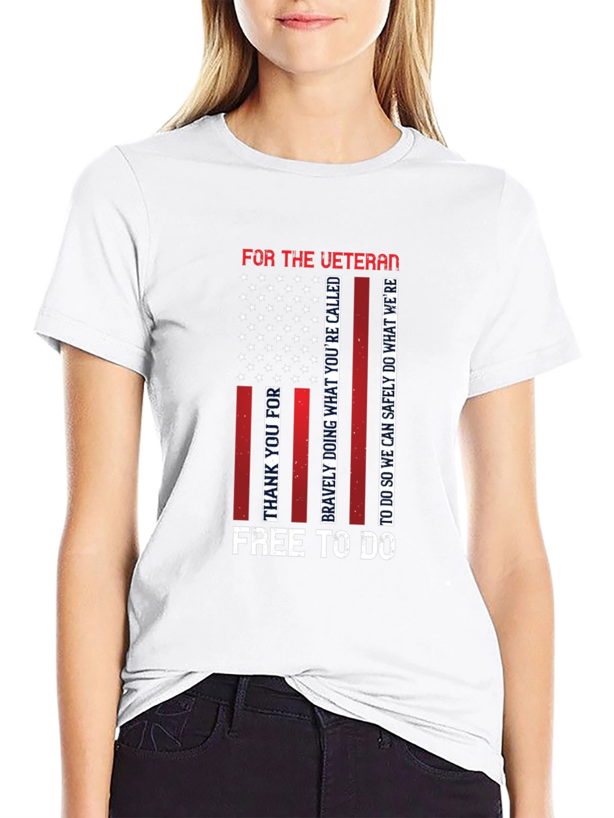Veteran Patriotic T-Shirt - Mens Black Tee