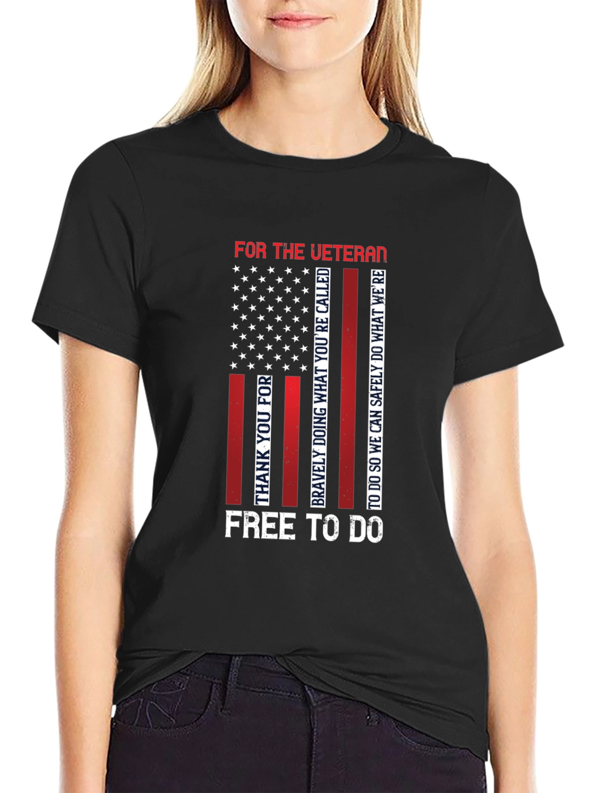 Veteran Patriotic T-Shirt - Mens Black Tee