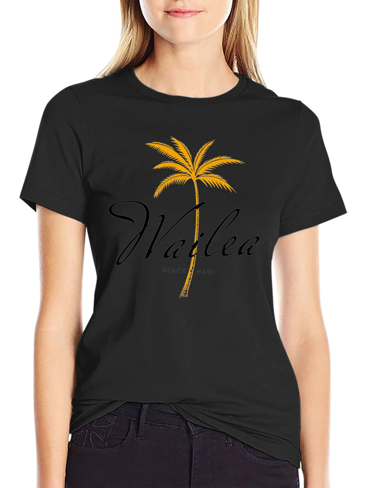 Wailea Beach Maui Palm Tree Graphic T-Shirt