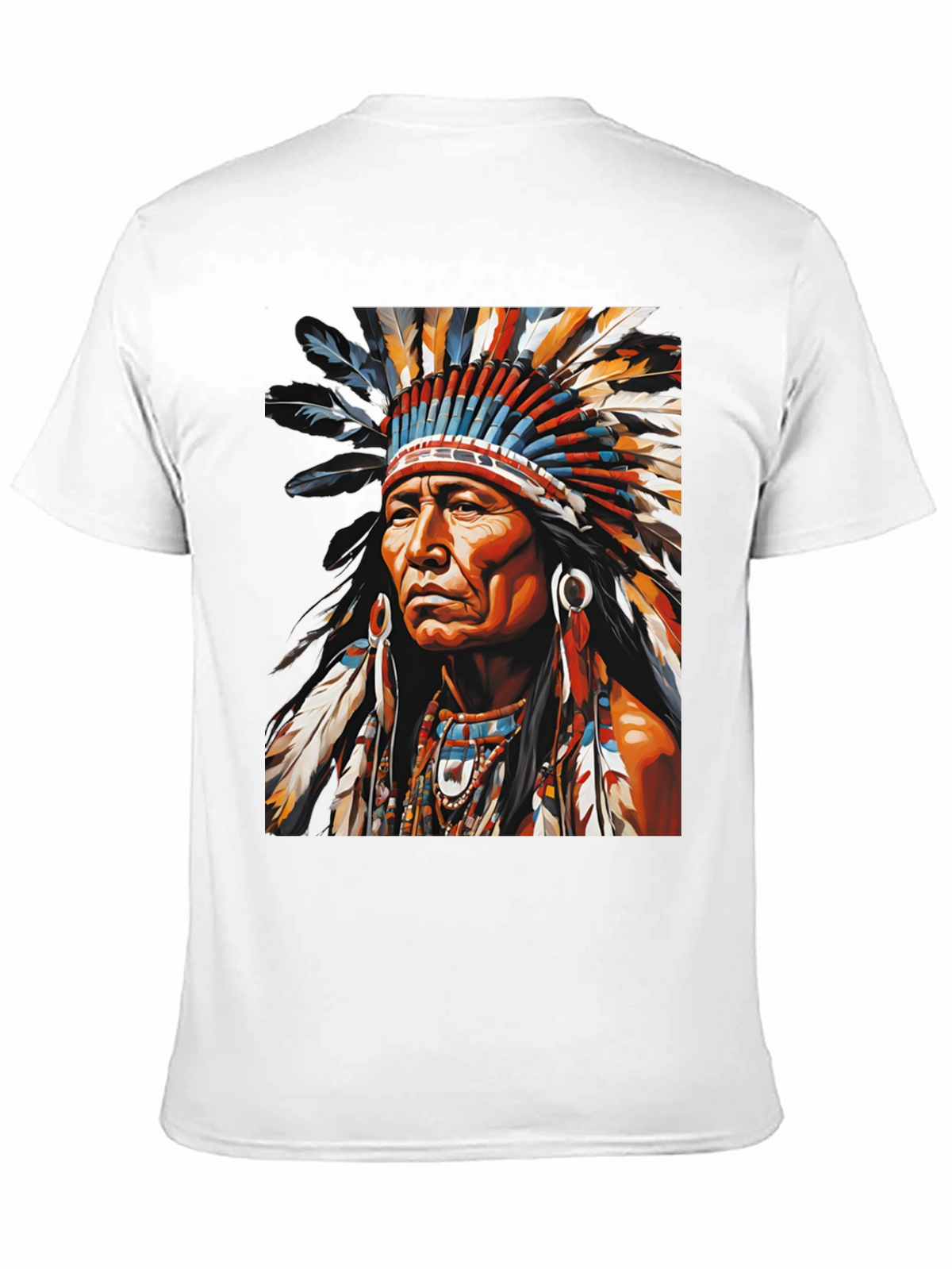 Native American Headdress Graphic Tee - Bold Style