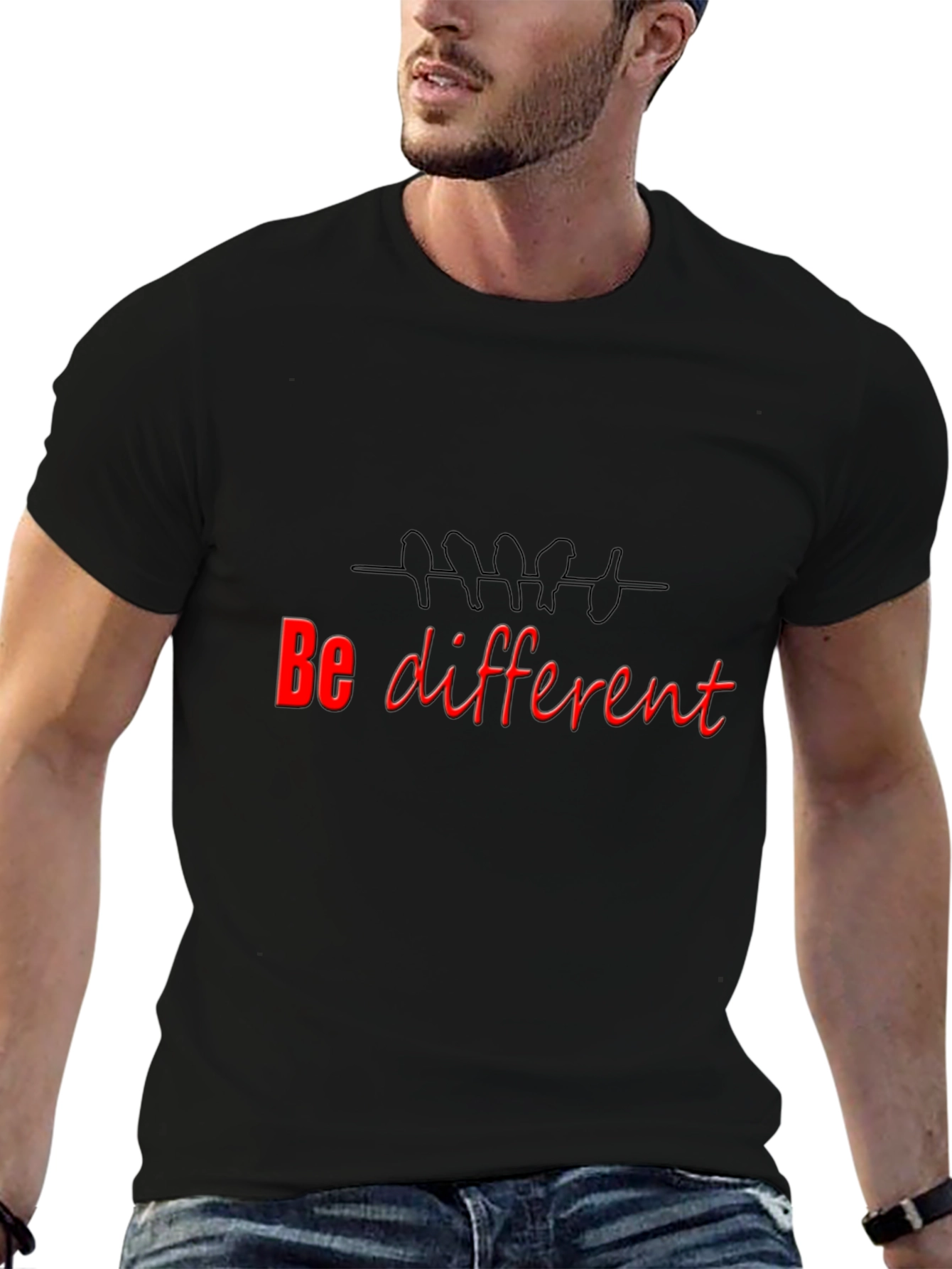 Be Different Black T-Shirt