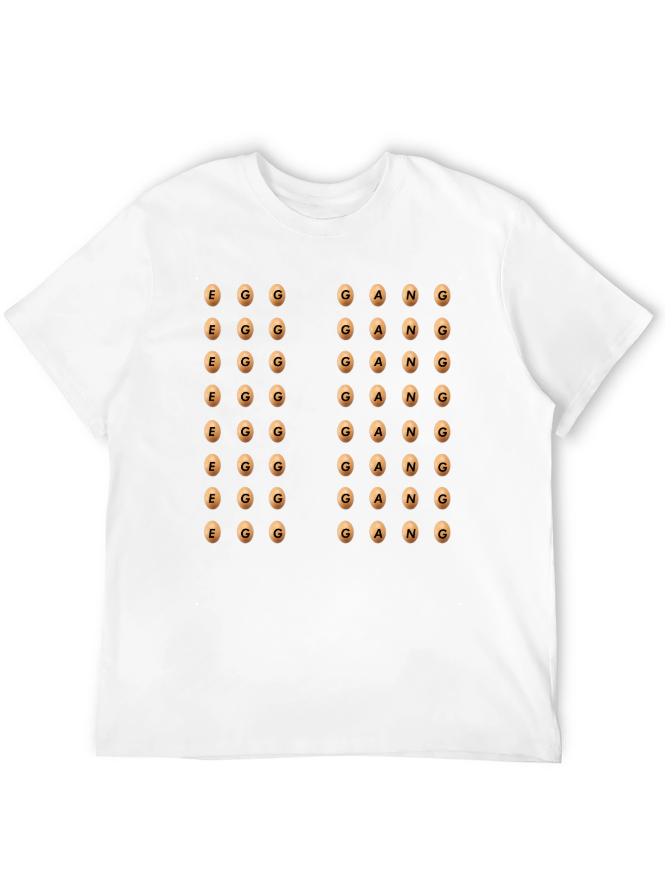Egg Gang Graphic Print Black T-Shirt