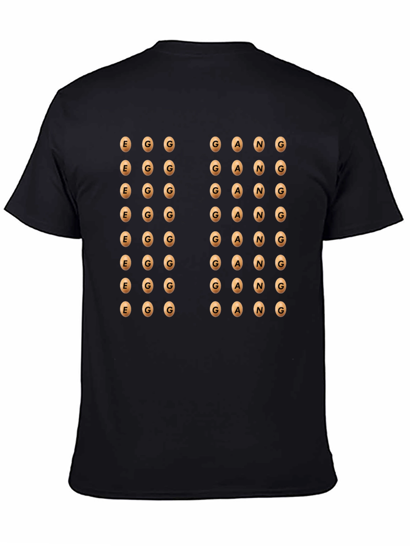 Egg Gang Graphic Print Black T-Shirt