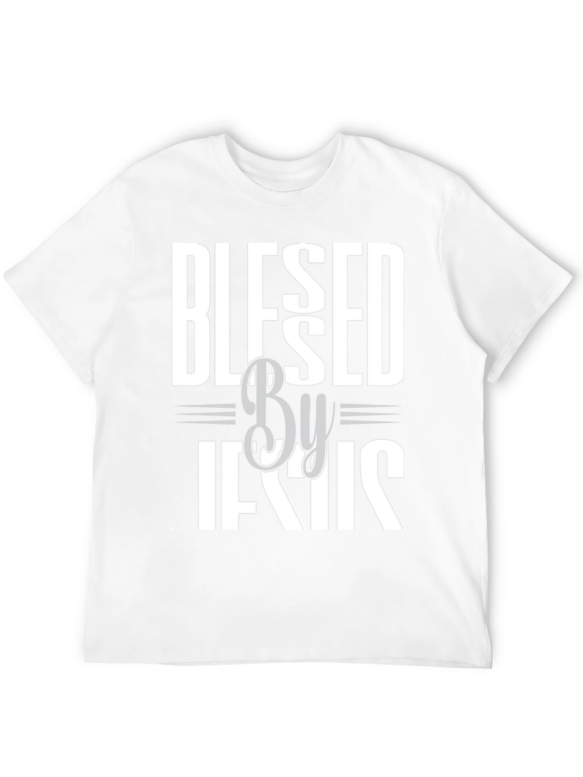 Blessed By Jesus Graphic T-Shirt - Black Cotton Blend