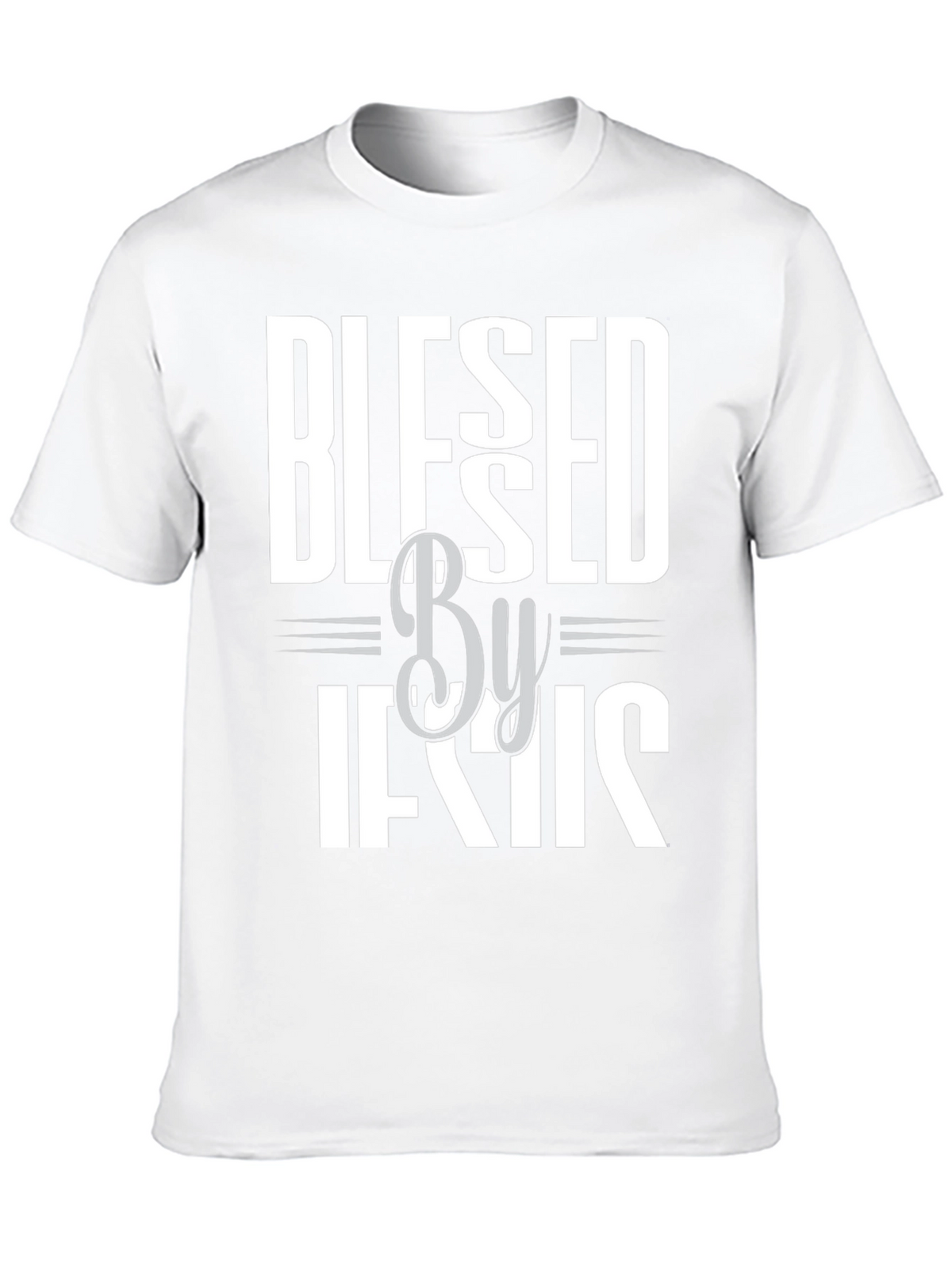 Blessed By Jesus Graphic T-Shirt - Black Cotton Blend