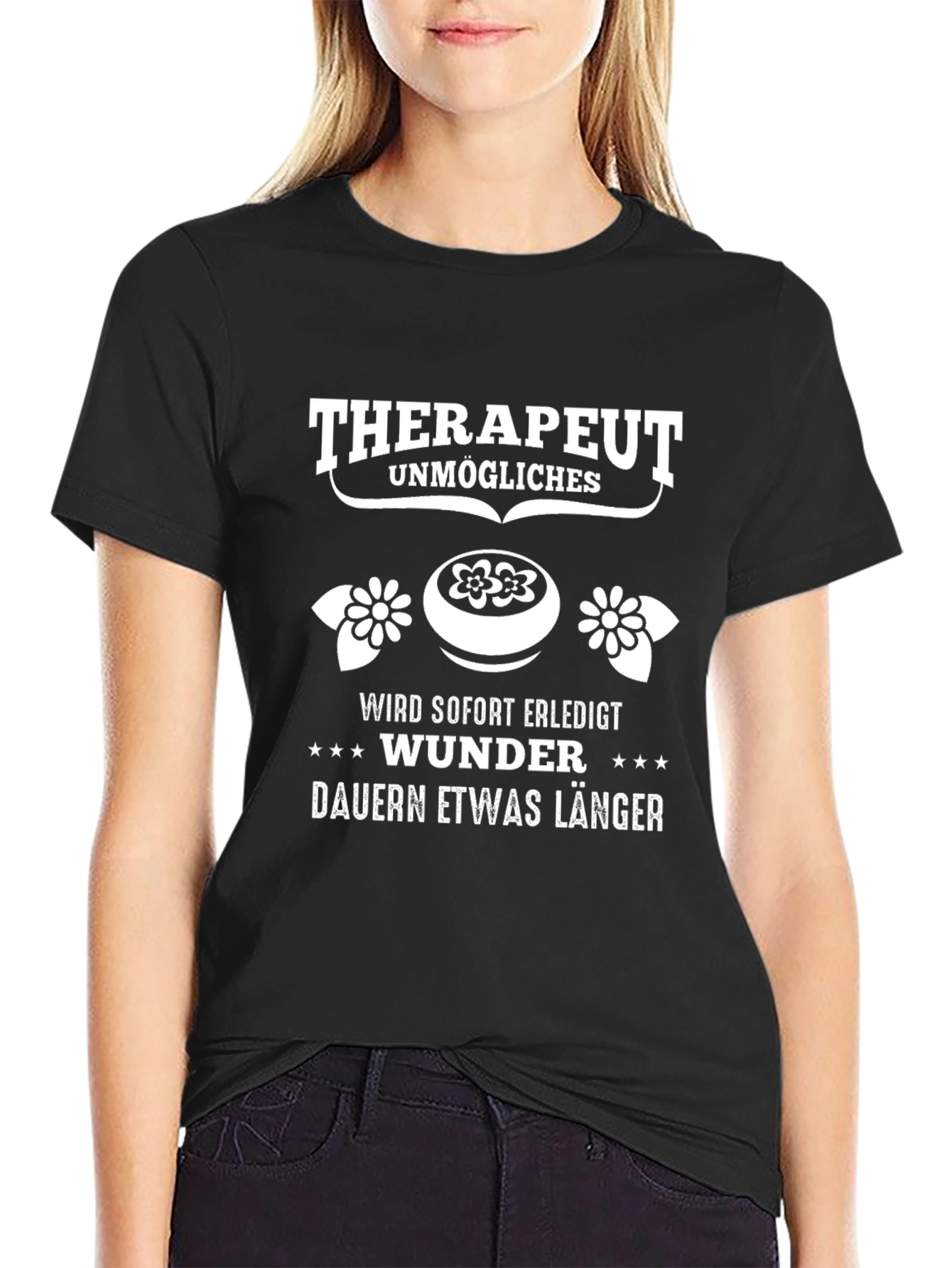 Therapist Funny Graphic Tee - Black
