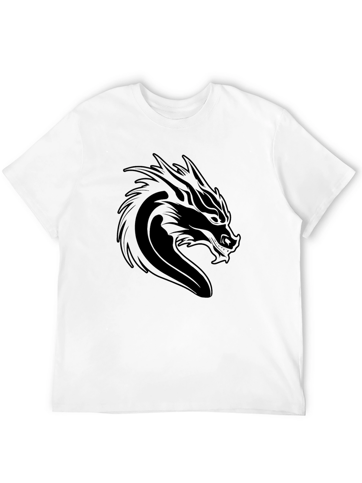 Mens Black Dragon Graphic Tee - Bold Style